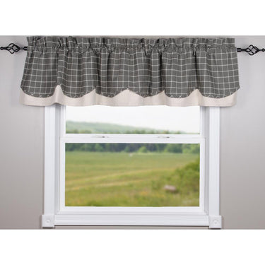 Pewter Summerville Fairfield Valance Lined VFRE0911 - The Fox Decor